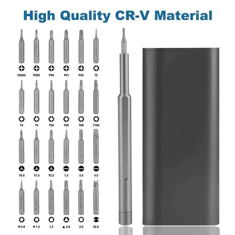 24‑in‑1 Compact Screwdriver Kit | High‑Precision Bits for Gadgets & Devices