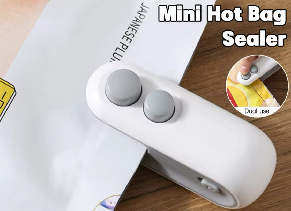 Portable Rechargeable Mini Heat Sealer | Handheld Food Bag Sealing Machine