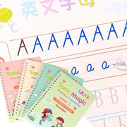 Kids Magic Practice Book (4 Books + 1 Pen + 1 Grip + 10 Refill)